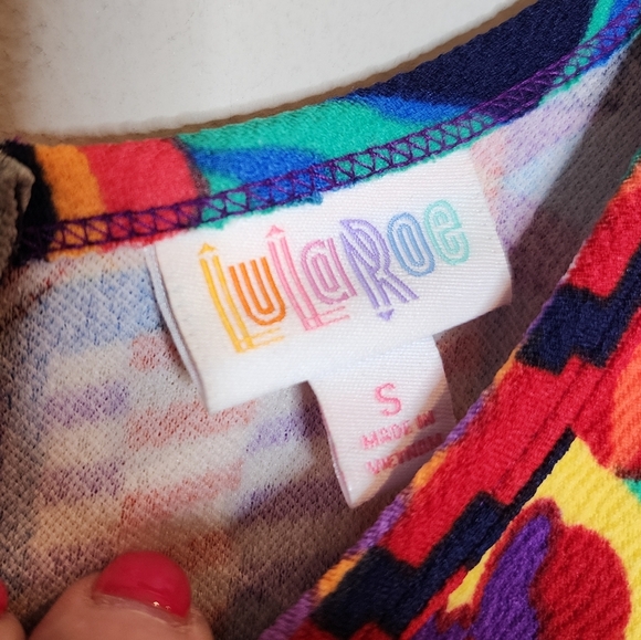 NWT LuLaRoe Disney Amelia Dress Mickie Minnie Short Sleeve Pockets Size Small - Picture 10 of 16